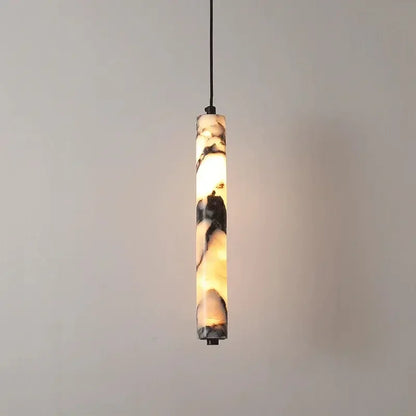 Black Cylinder Stone LED Pendant Light Refined Maison®