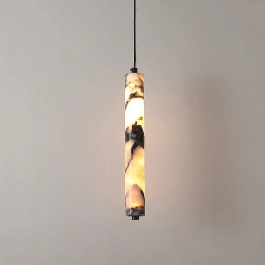 Black Cylinder Stone LED Pendant Light Refined Maison®