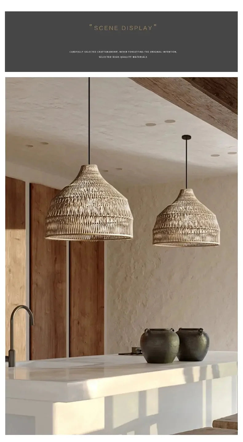 Basket Rattan Pendant Light - Refined Maison®