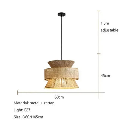 Vintage Handmade Hemp Rope Chandelier Refined Maison®