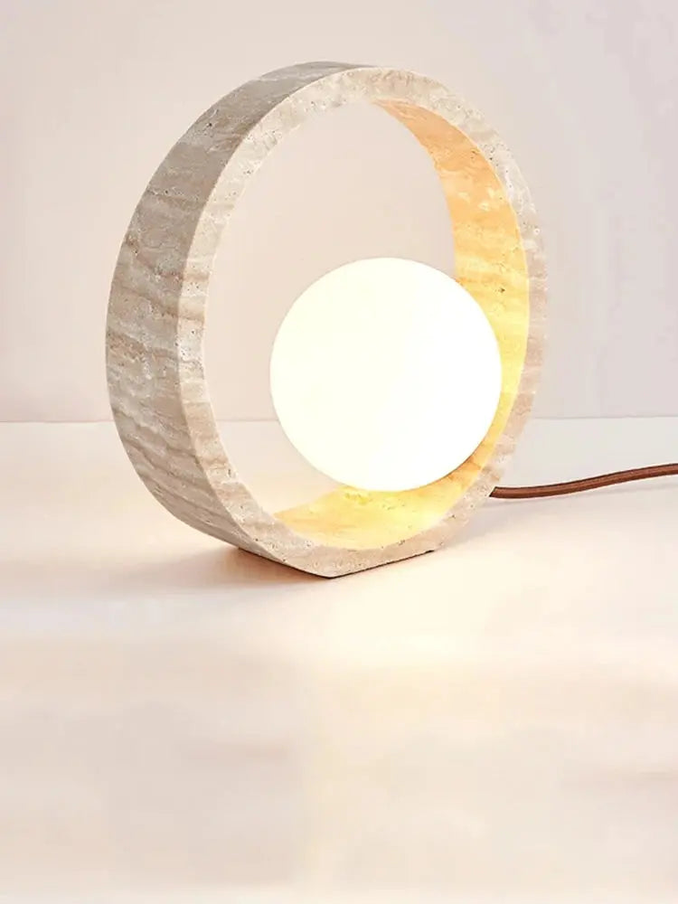 Traci Travertine LED Lamp Refined Maison®