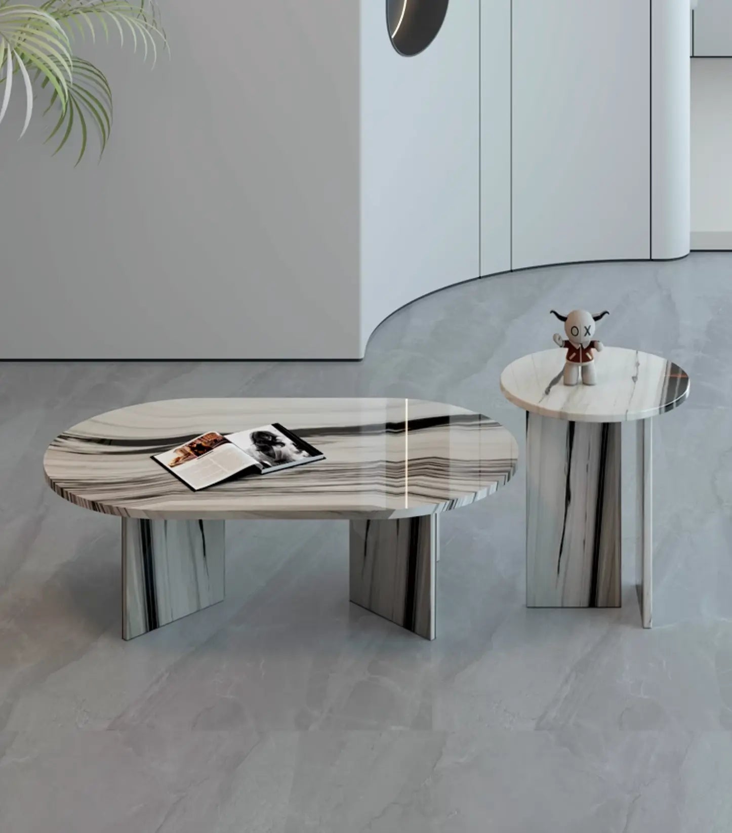 Goliah Coffee Table Set, Marble DC Concept