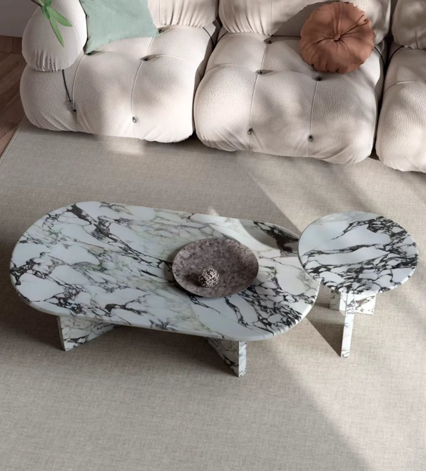 Goliah Coffee Table Set, Marble DC Concept