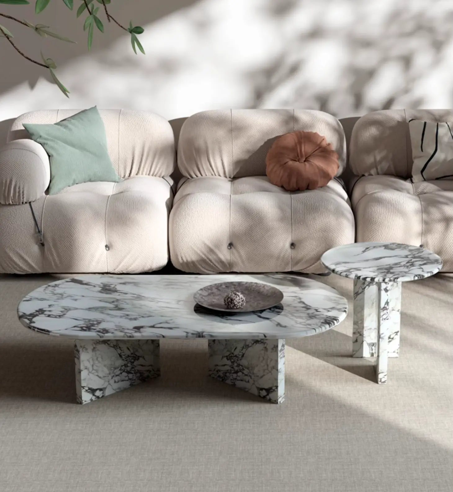 Goliah Coffee Table Set, Marble DC Concept