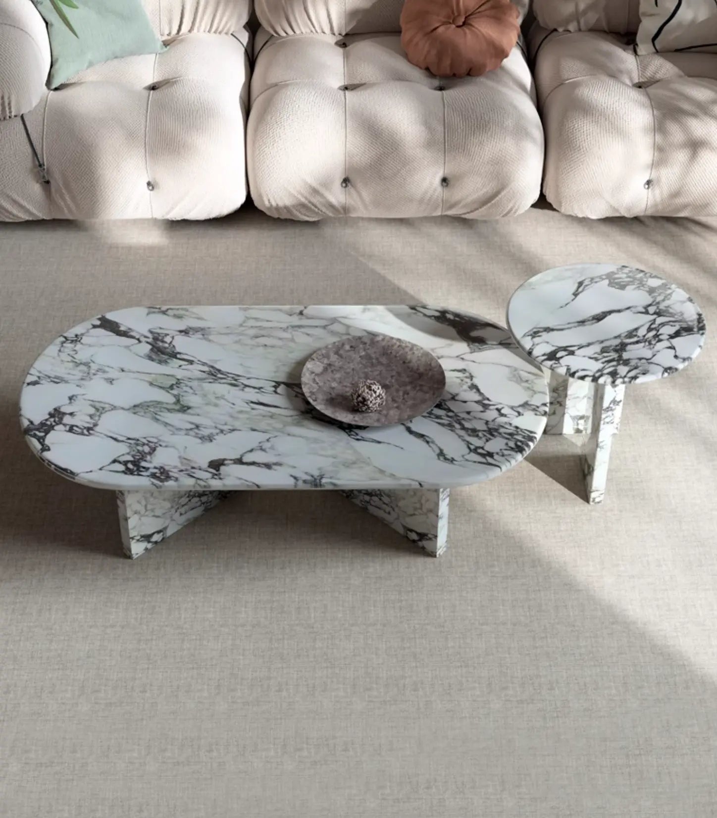 Goliah Coffee Table Set, Marble DC Concept