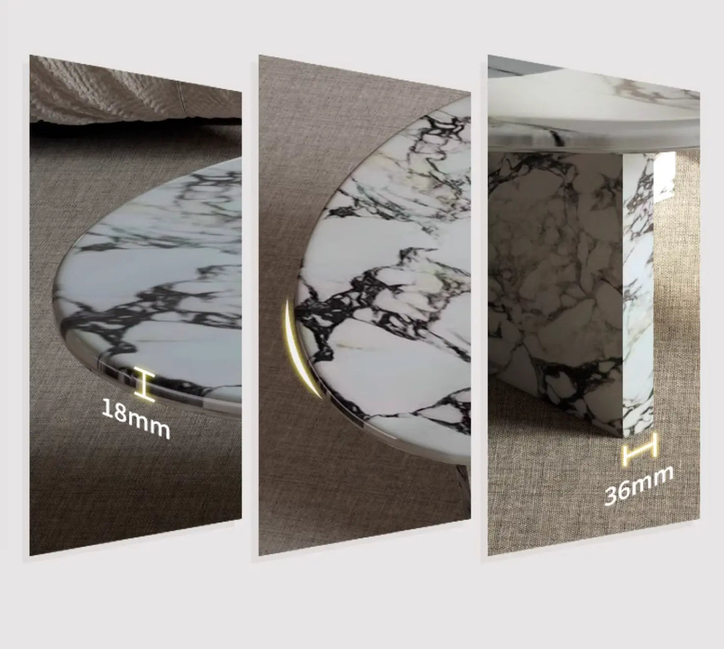 Goliah Coffee Table Set, Marble DC Concept