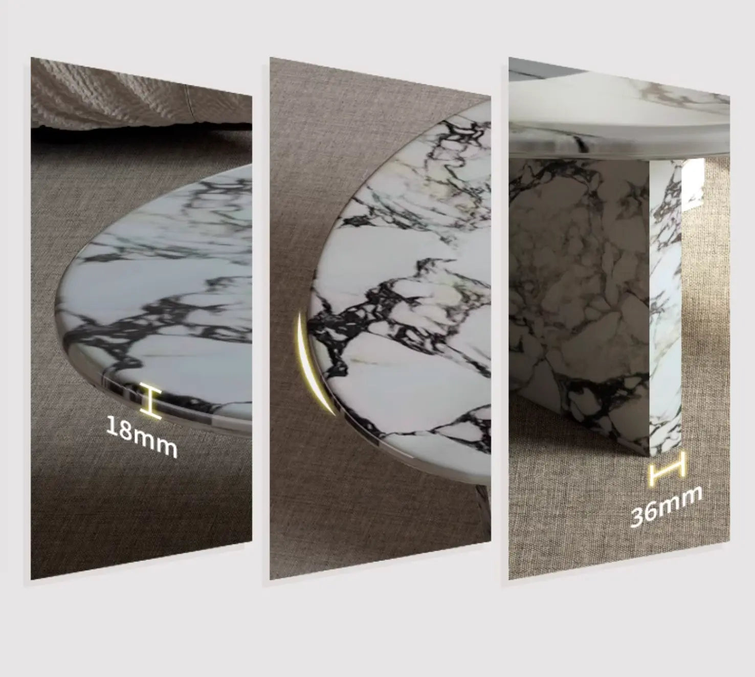 Goliah Coffee Table Set, Marble DC Concept