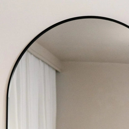 Akiko - Full Length Black Metal Arched Mirror - 180cm x 105cm. Jōbū Home