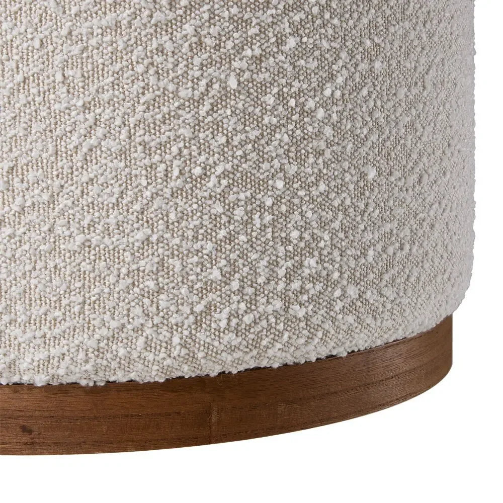 Carol Beige Fleece Ottoman with Storage Refined Maison®