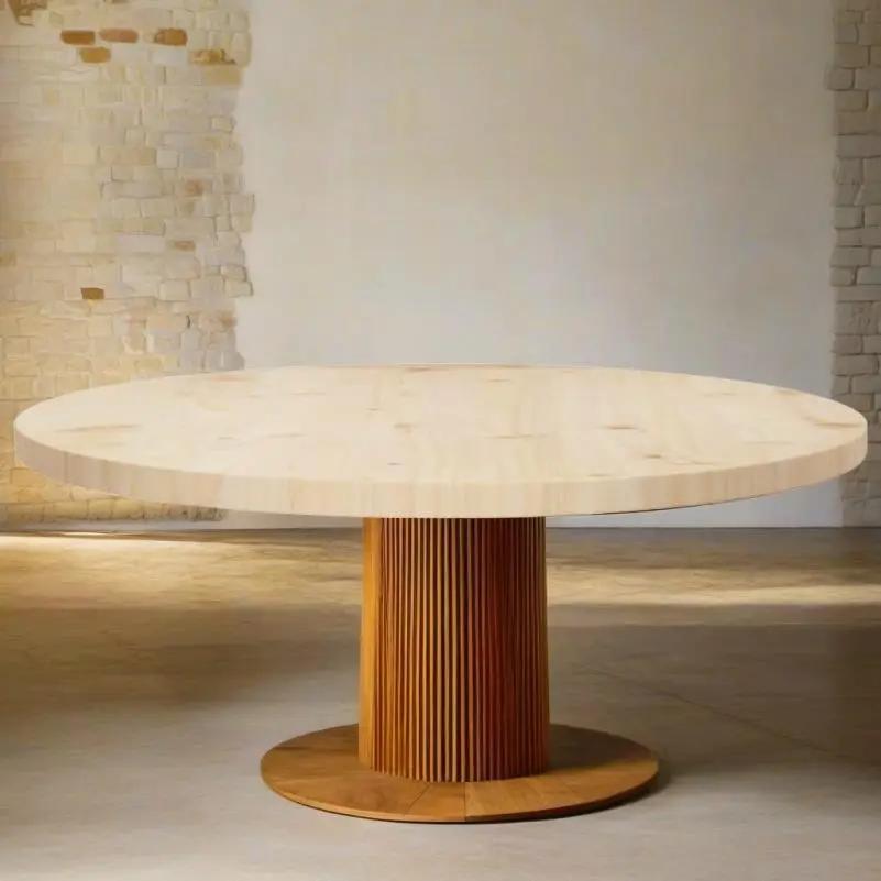 Denmark Solid Pine Round Table Top 70cm - Classic Dining & Garden Elegance Refined Maison®