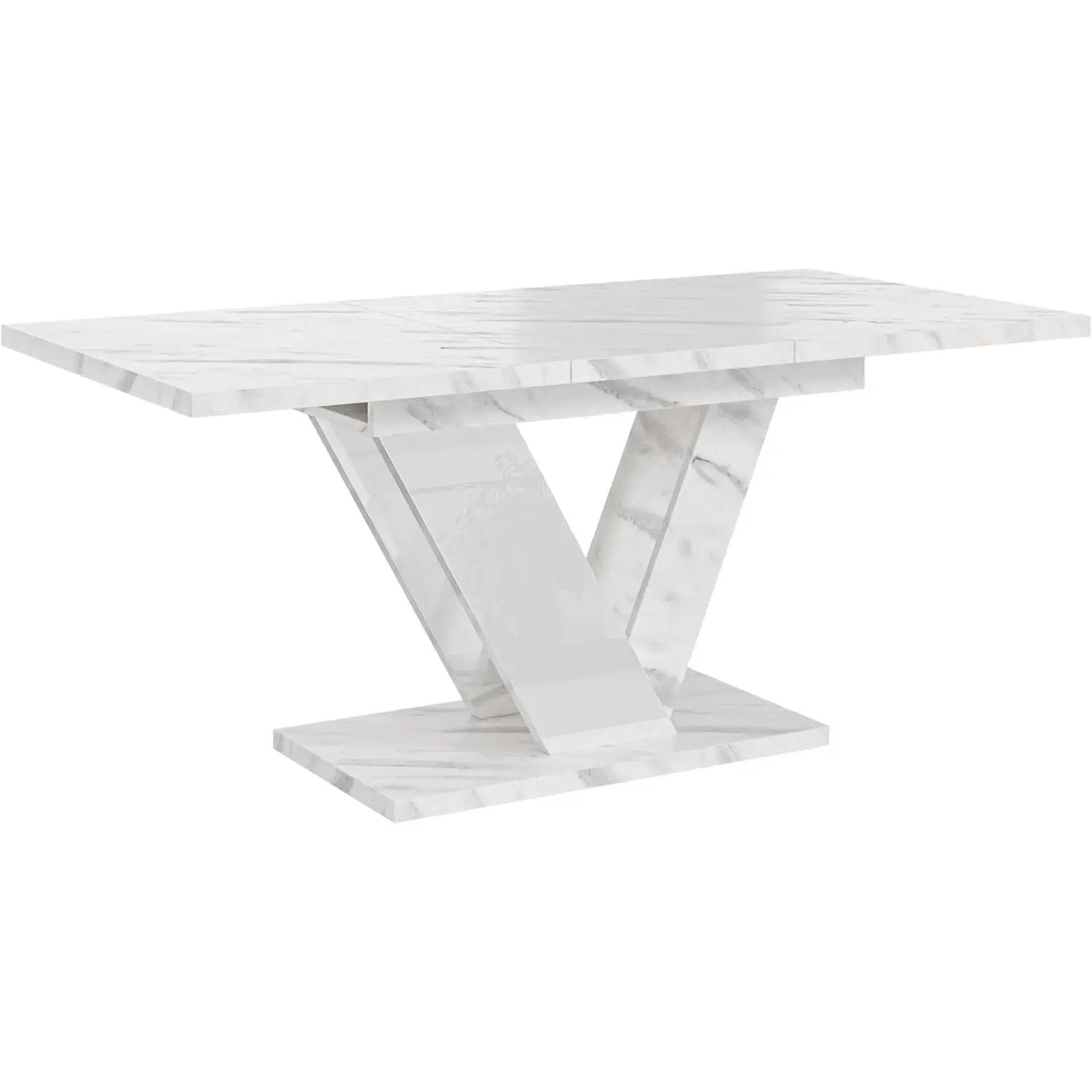 Conna Extendable White Marble Dining Table for 6 Refined Maison®