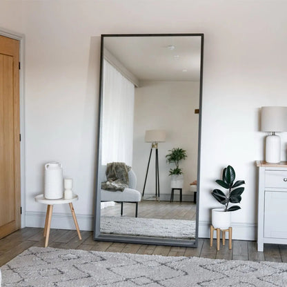 Hanaka - Full Length Black Oak Rectangle Mirror - 200cm x 100cm Jōbū Home