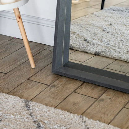 Hanaka - Full Length Black Oak Rectangle Mirror - 200cm x 100cm Jōbū Home
