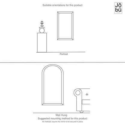 Rei - Extra Large Round Black Metal Circle Mirror - 120cm x 120cm Jōbū Home