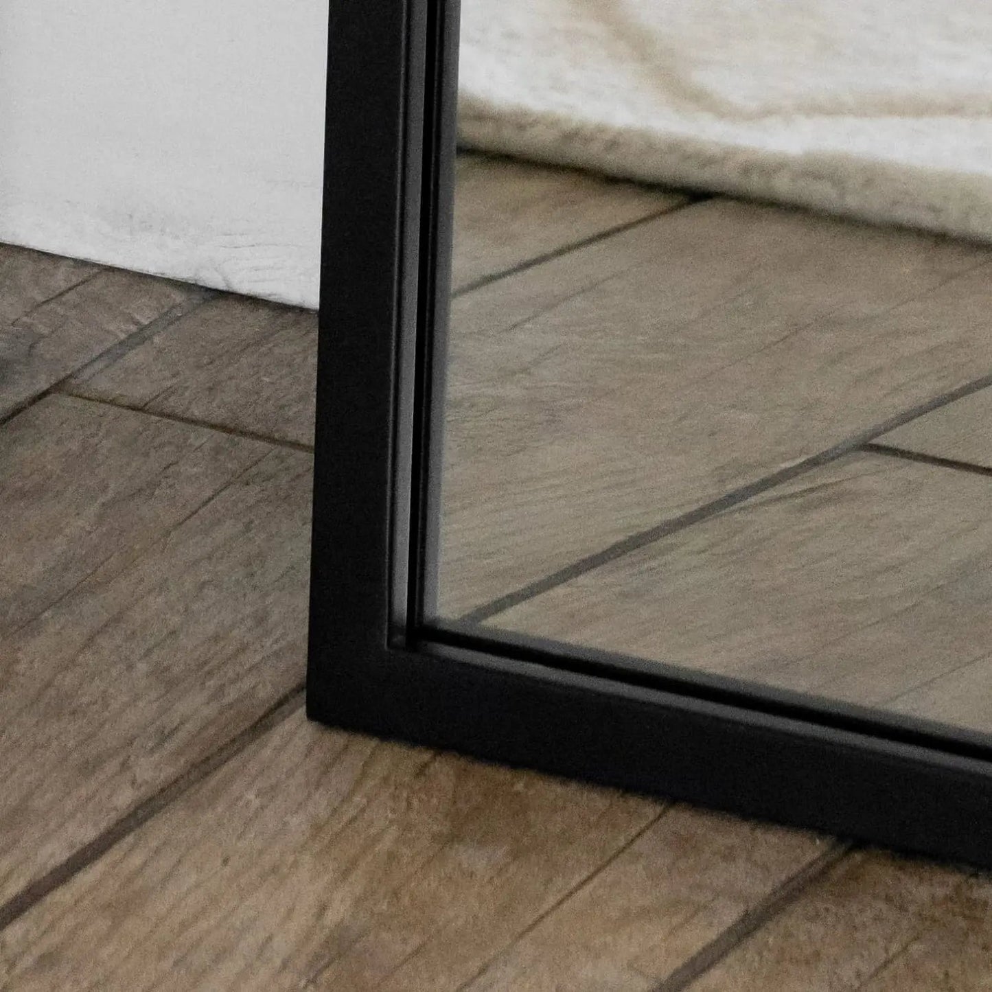 Takara - Full Length Leaner Black Metal Rectangle Mirror - 200cm x 120cm Jōbū Home