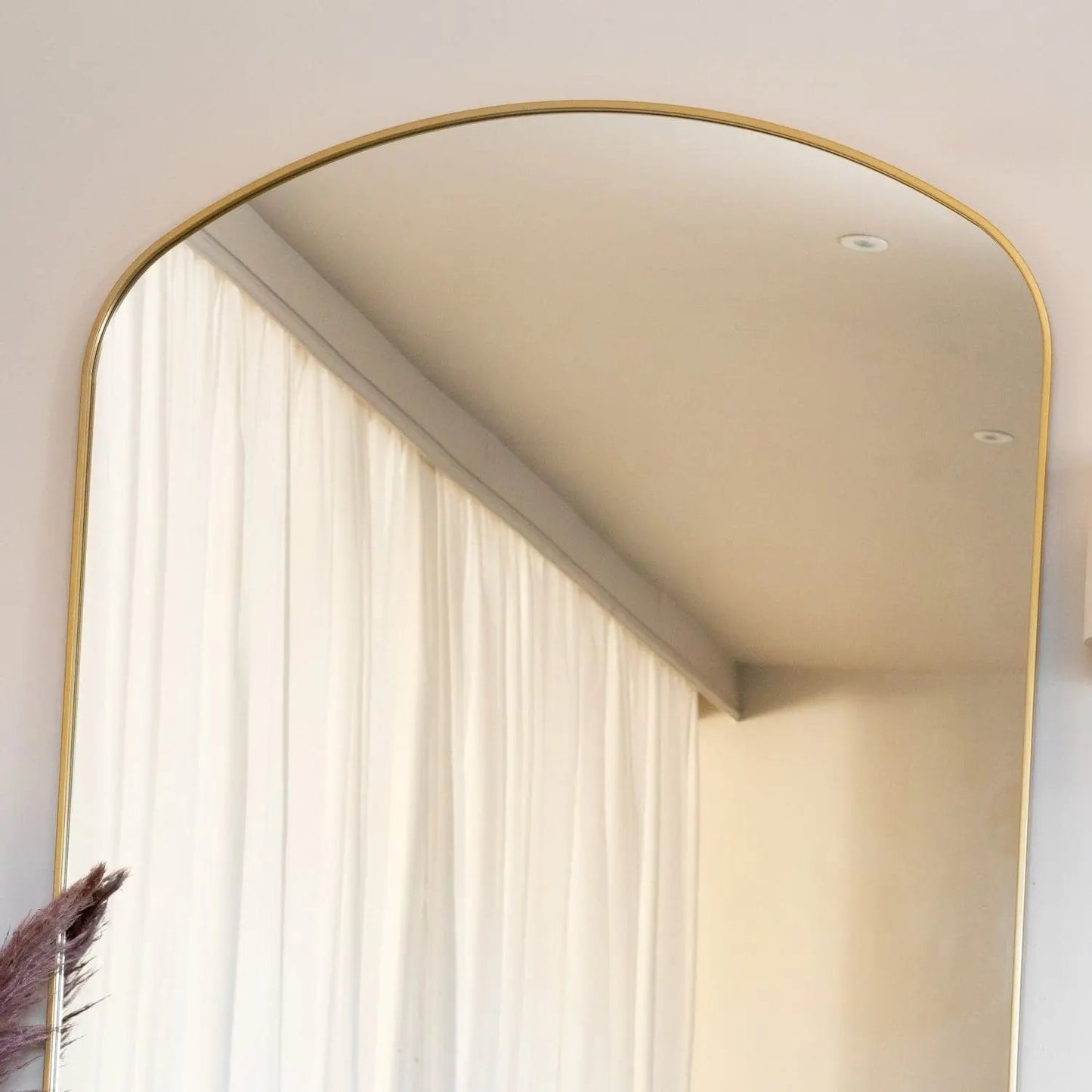 Yoko - Full Length Gold Metal Gentle Arch Mirror - 180cm x 90cm. Jōbū Home